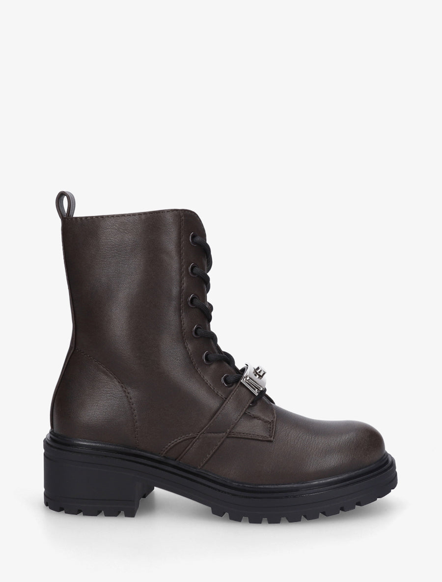 Boots style rangers à boucle - Marron - 1