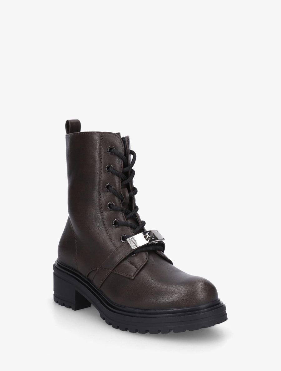 Boots style rangers à boucle - Marron - 2