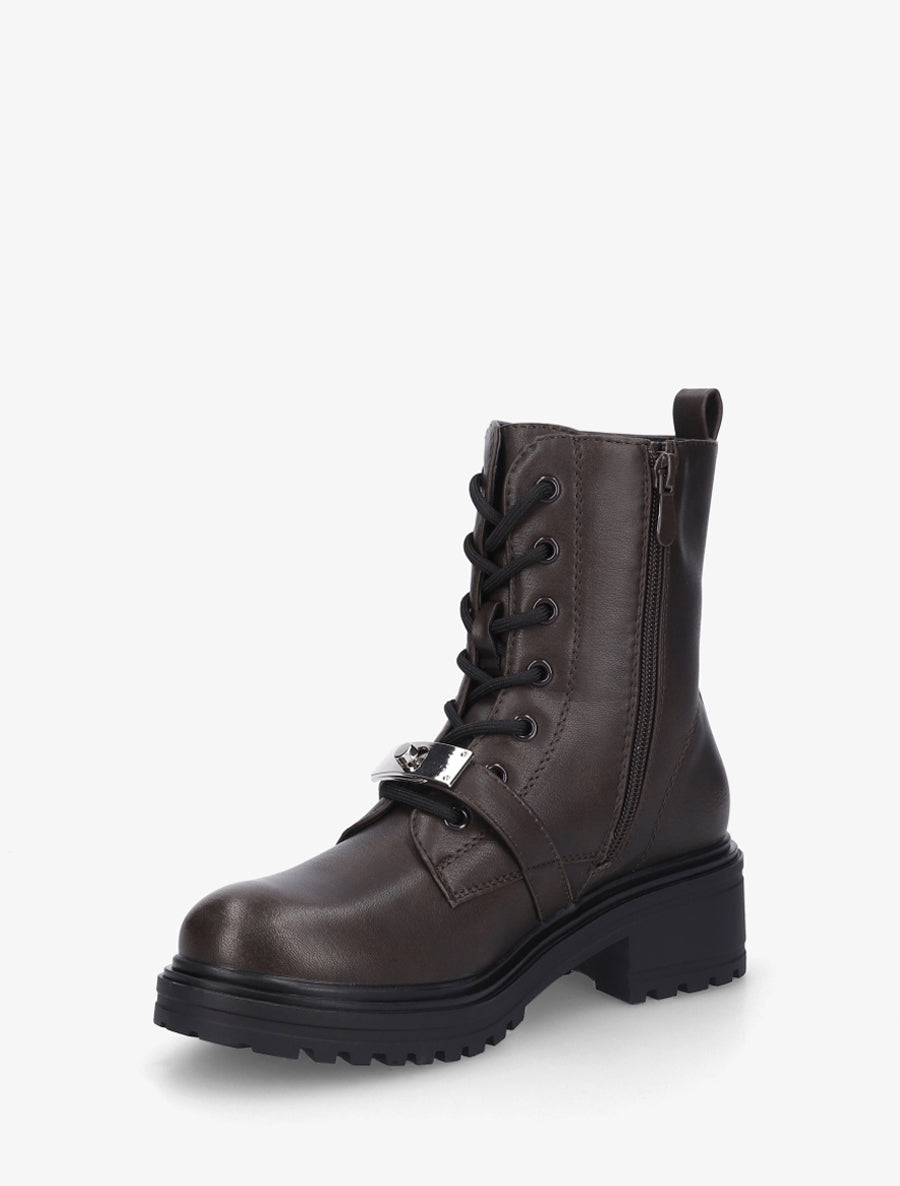 Boots style rangers à boucle - Marron - 3