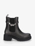 Bottines élastiquées à empiècement métallique - Anthracite - 1