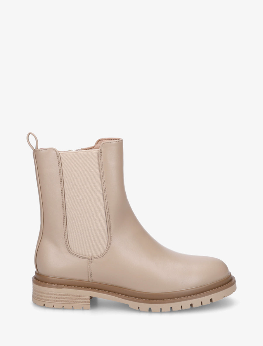 Bottines élastiquées à semelle crantée - Taupe - 1