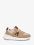 Baskets en toile et simili texturé - Camel - 1
