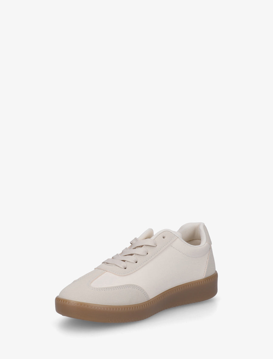 Baskets en simili texturé - Beige - 3
