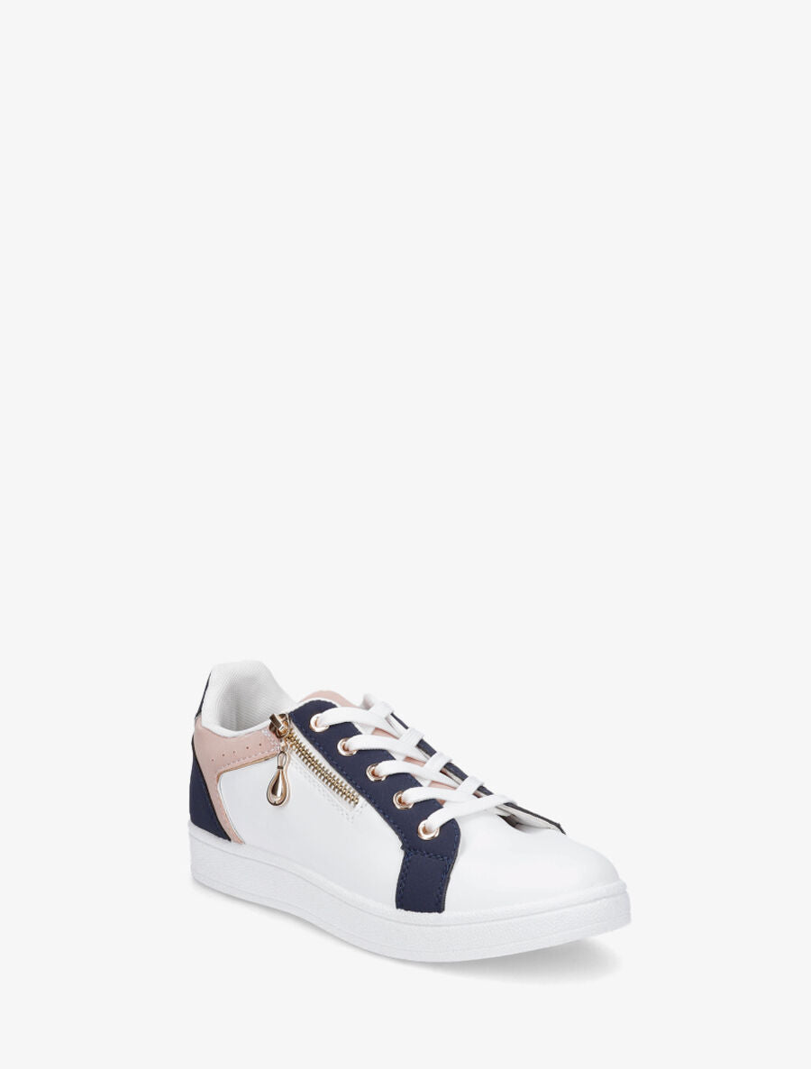 Sneakers à zip décoratif - Marine - 2