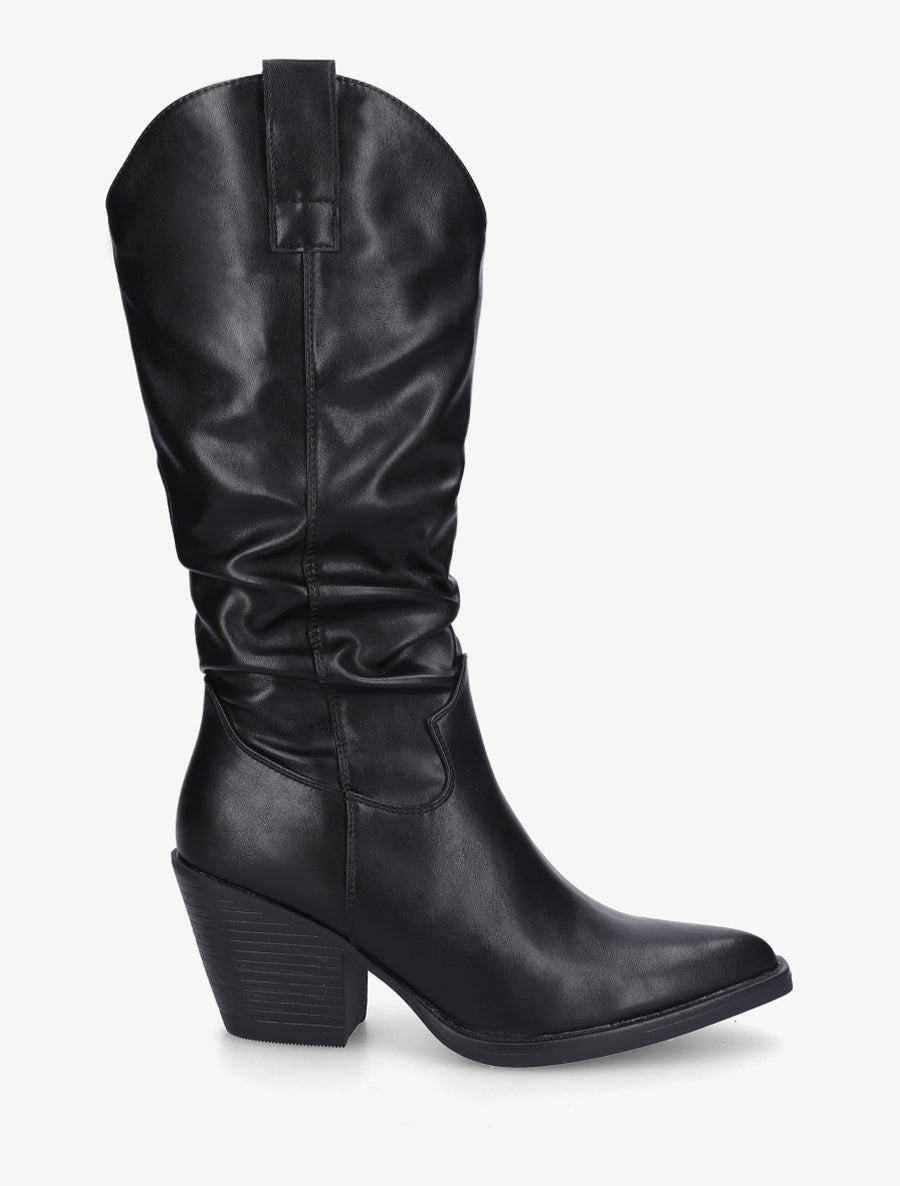Bottes pointus style santiags - Noir - 1