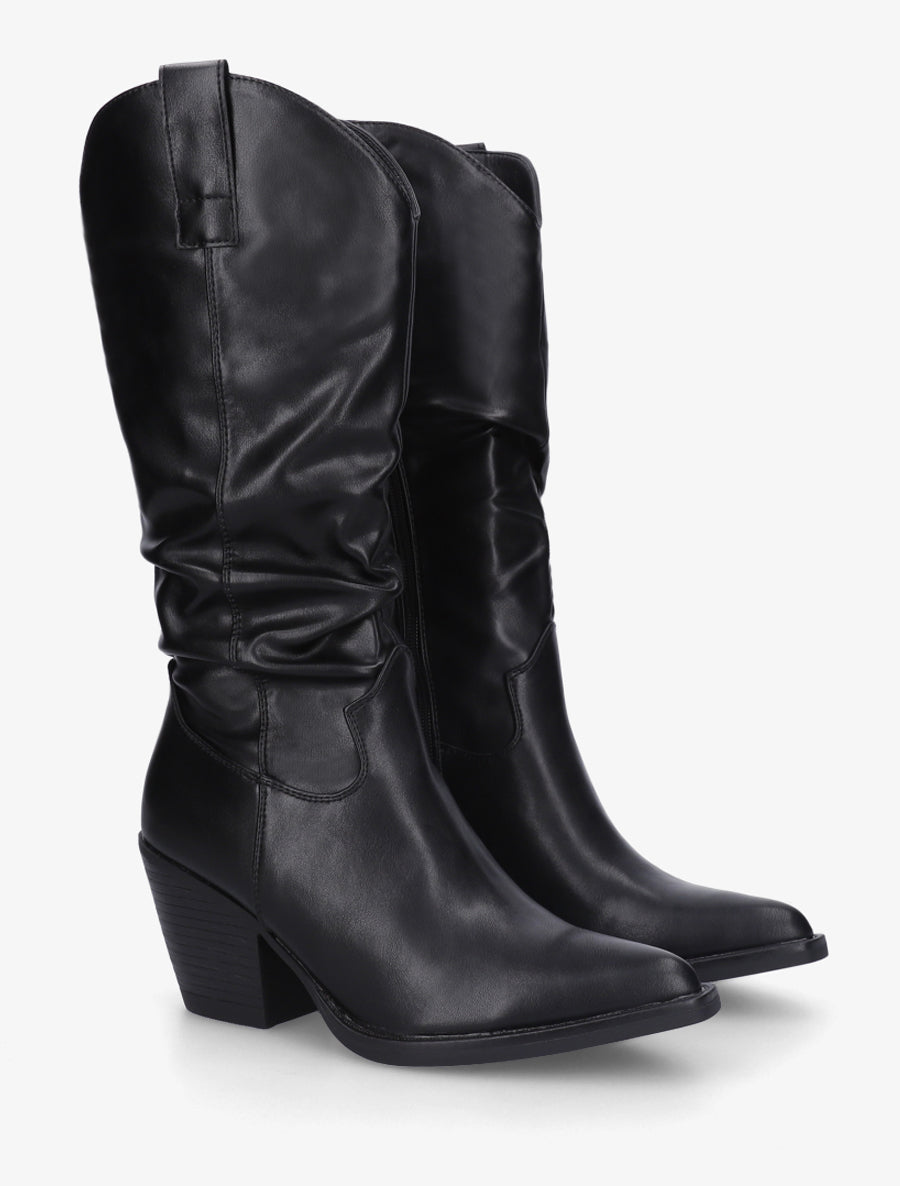 Bottes pointus style santiags - Noir - 4