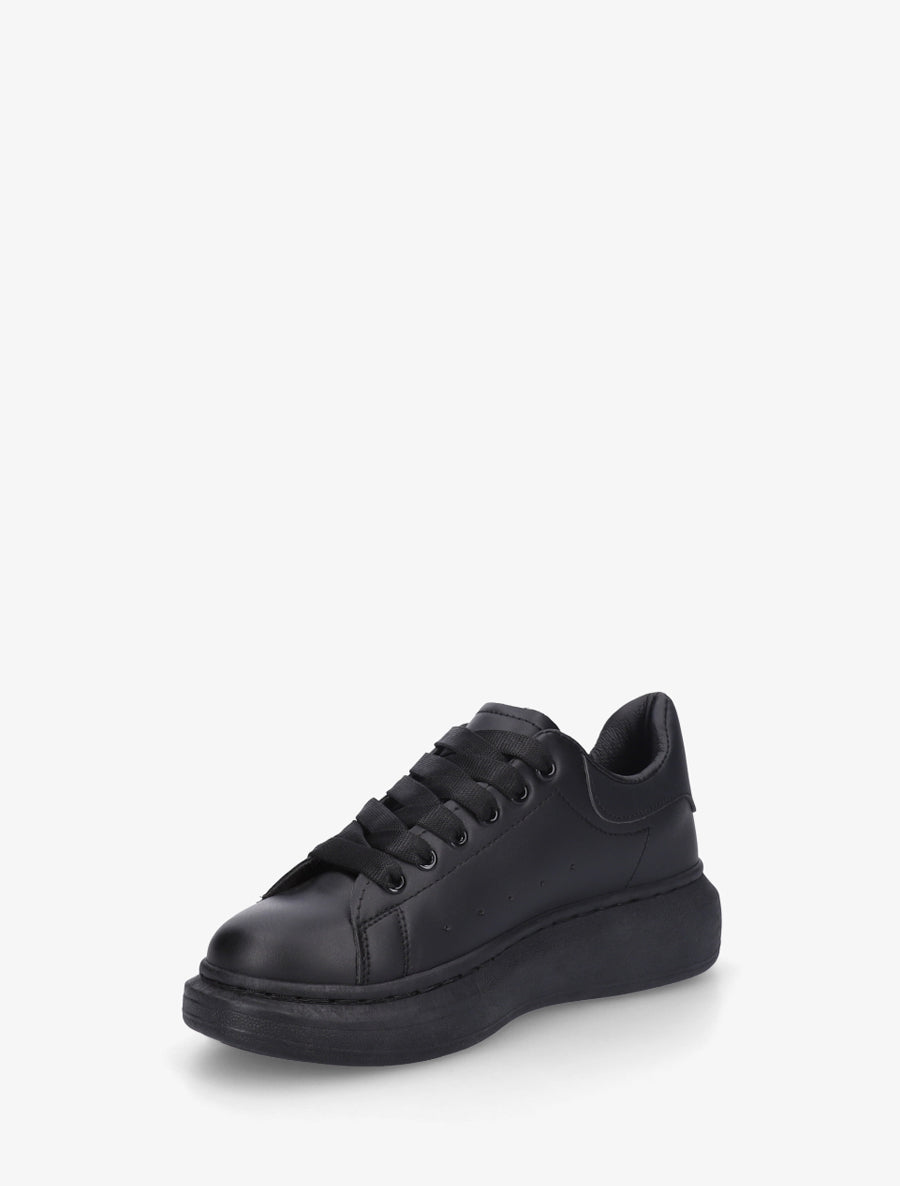 Baskets casual en simili - Noir - 3