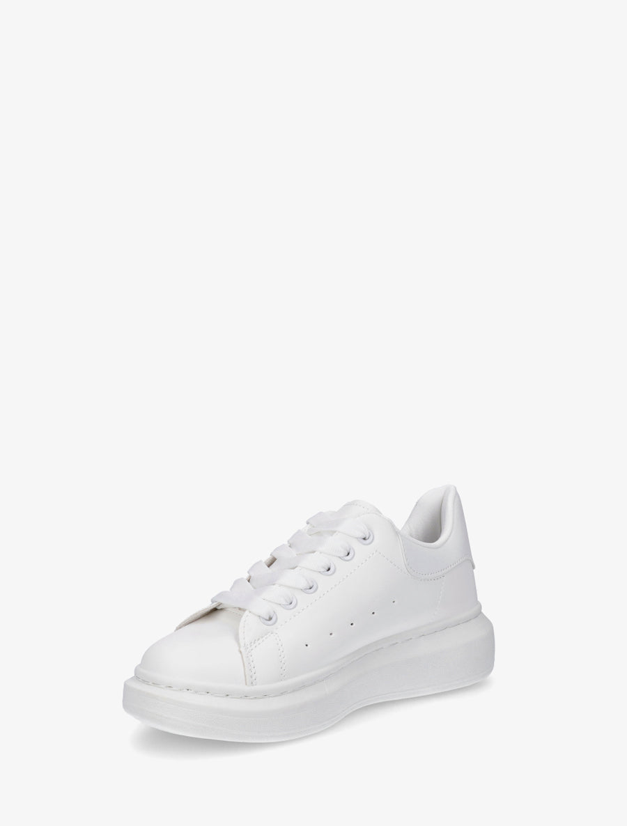 Baskets casual en simili - Blanc - 3