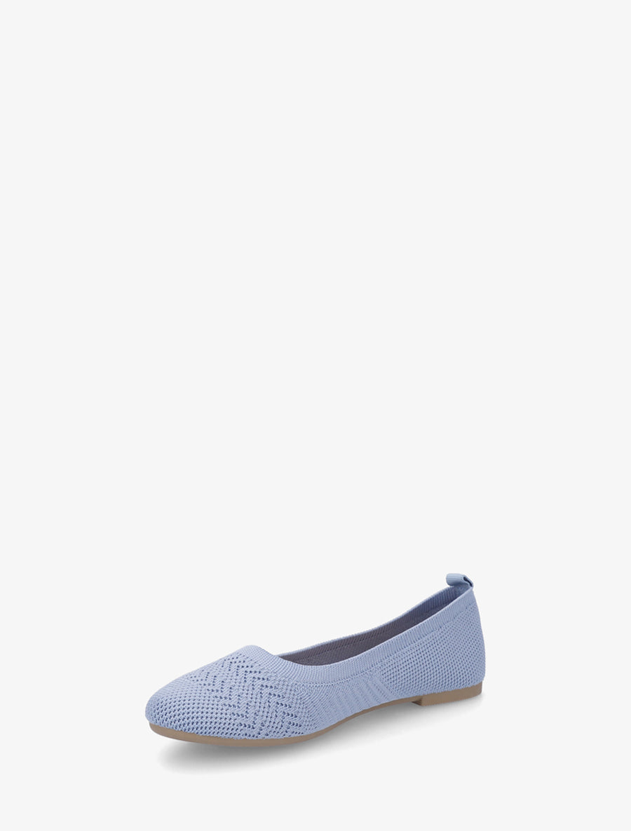 Ballerines basiques en tissu - Bleu clair - 3