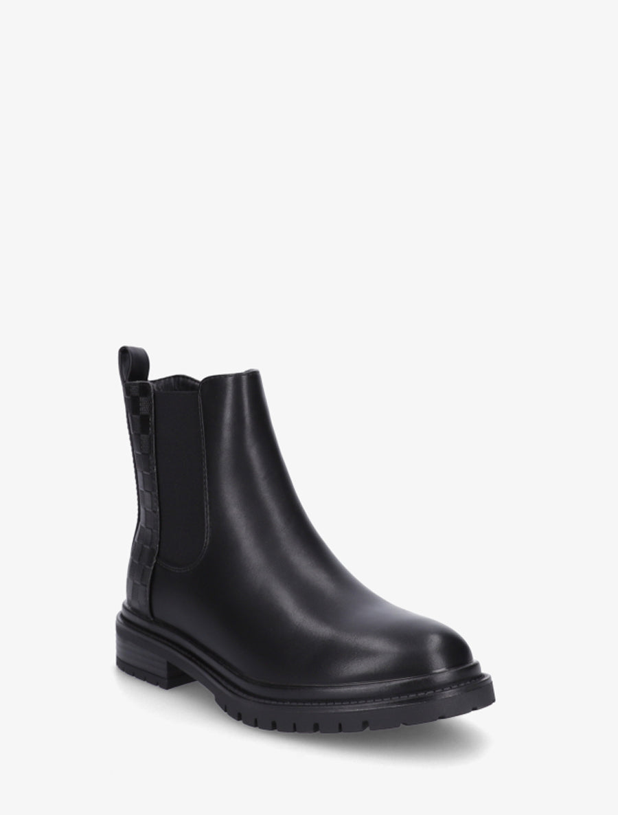 Bottines élastiquées à contrefort damier - Noir - 2
