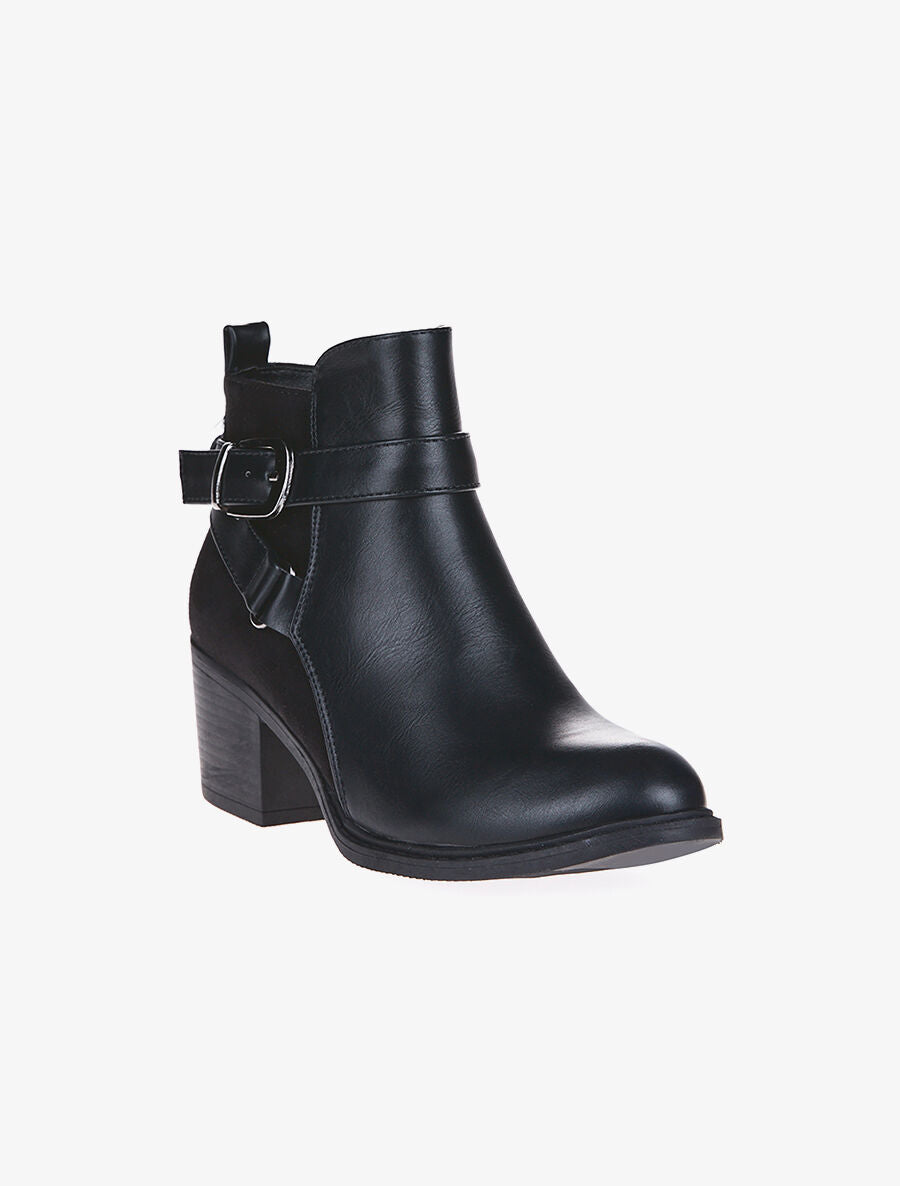 Bottines basic lanières croisées - noir - 2
