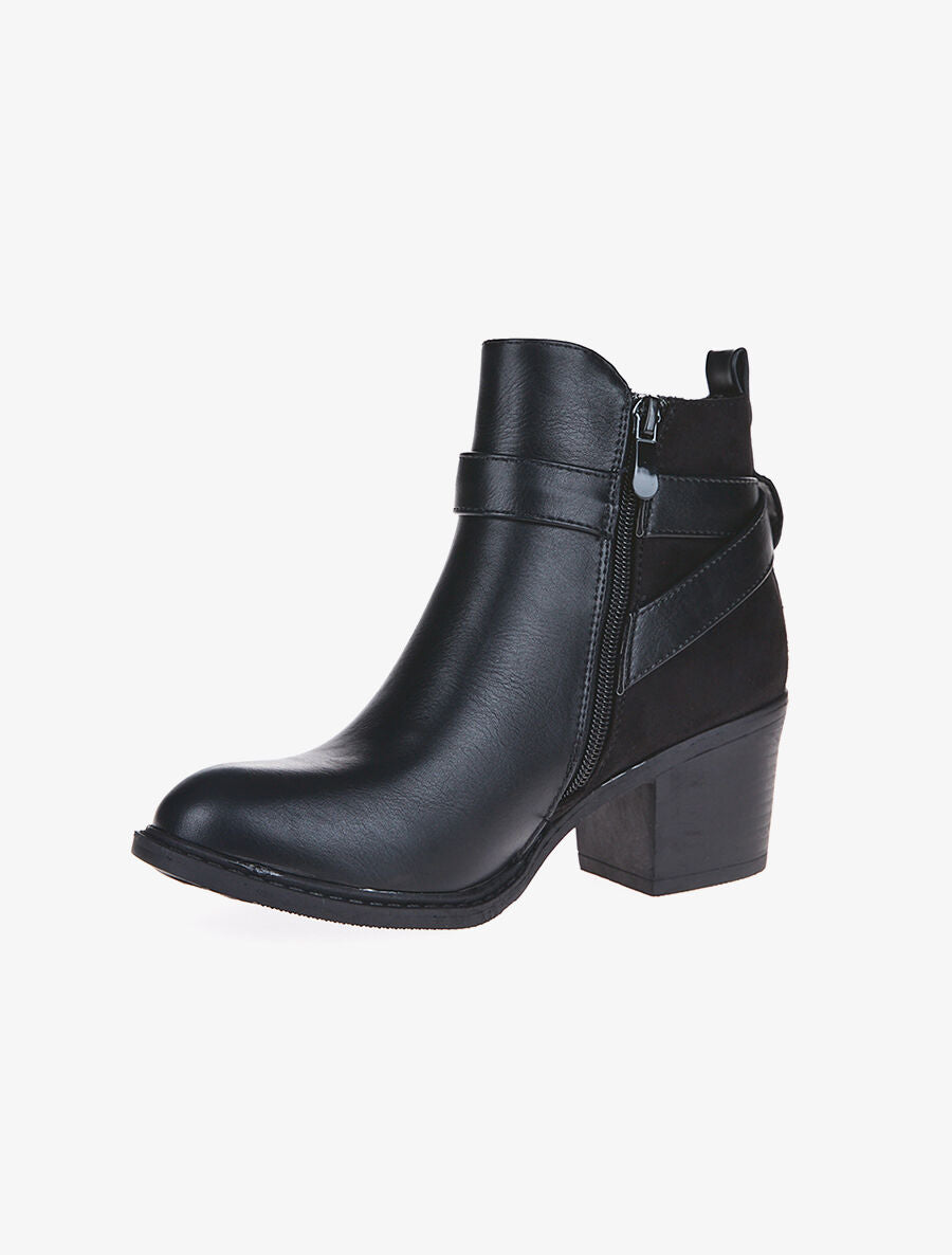 Bottines basic lanières croisées - noir - 3