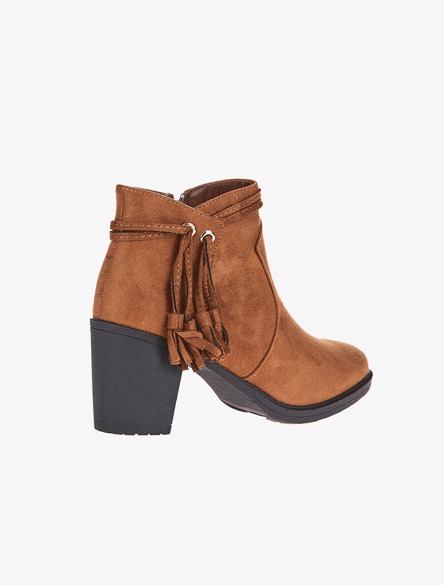 Bottines velours - camel - 4