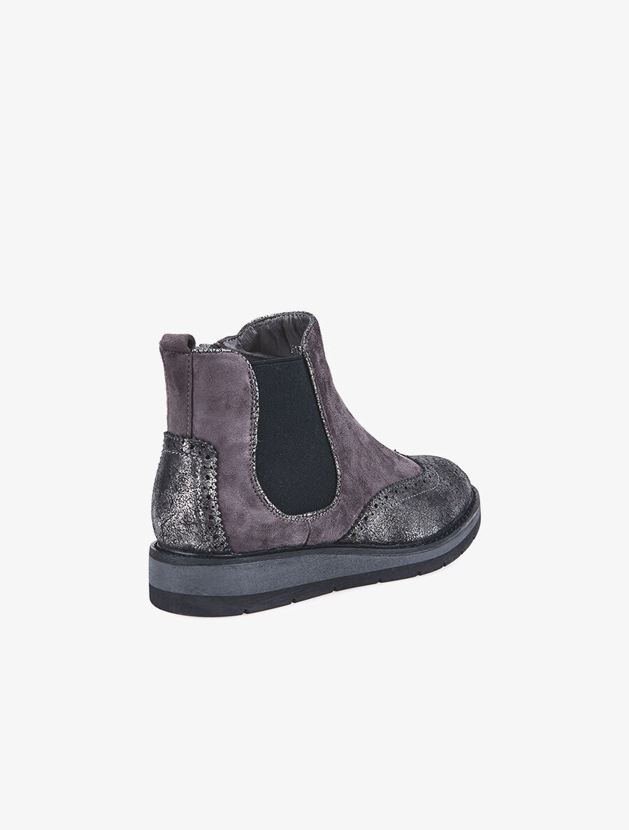 Boots bouts style derbies - gris foncé - 4
