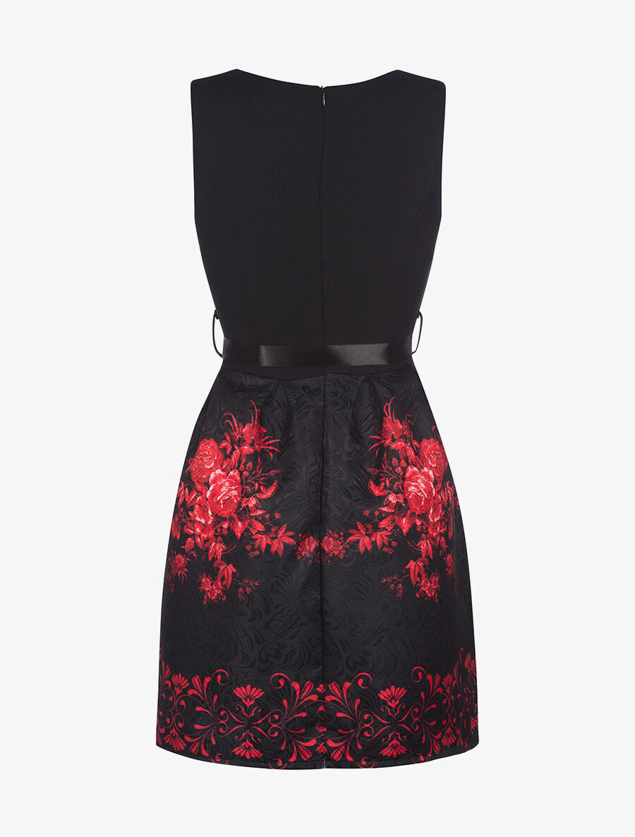 Robe bas motifs - noir - 2