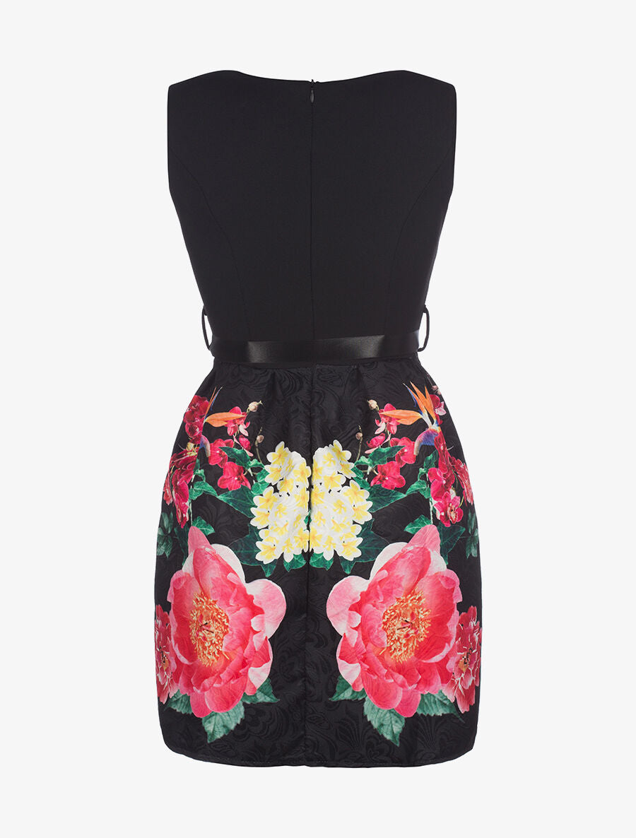 Robe bas motifs - noir - 2