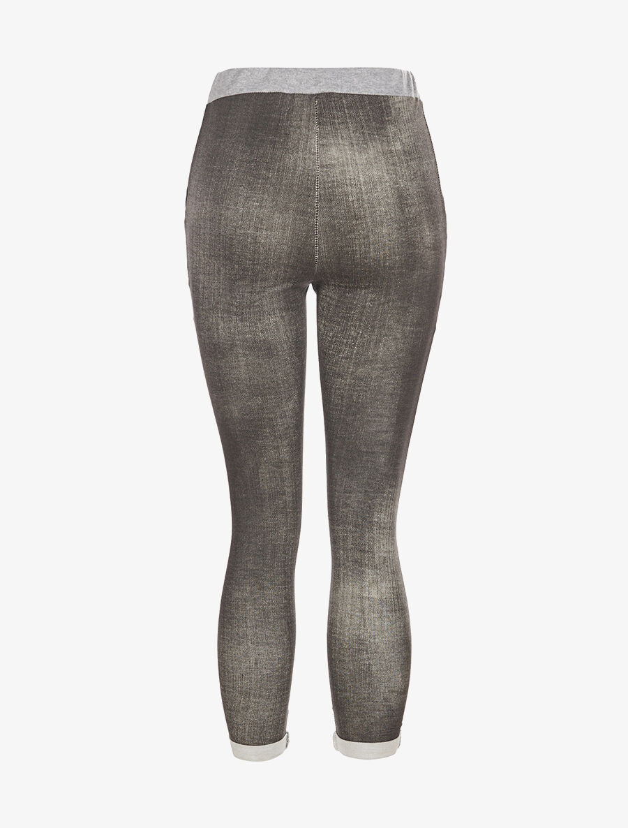 Jogpants effet denim - gris - 2