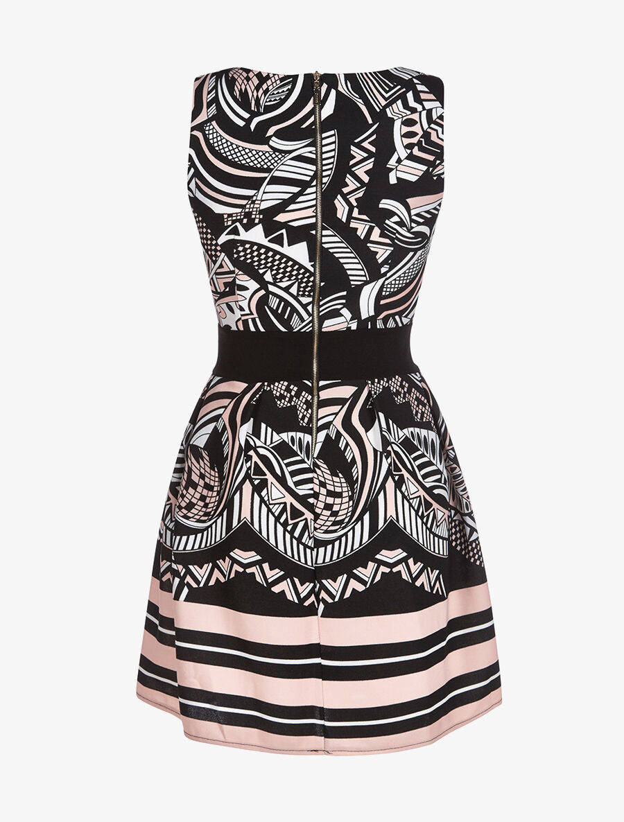 Robe imprimée - rose - 2