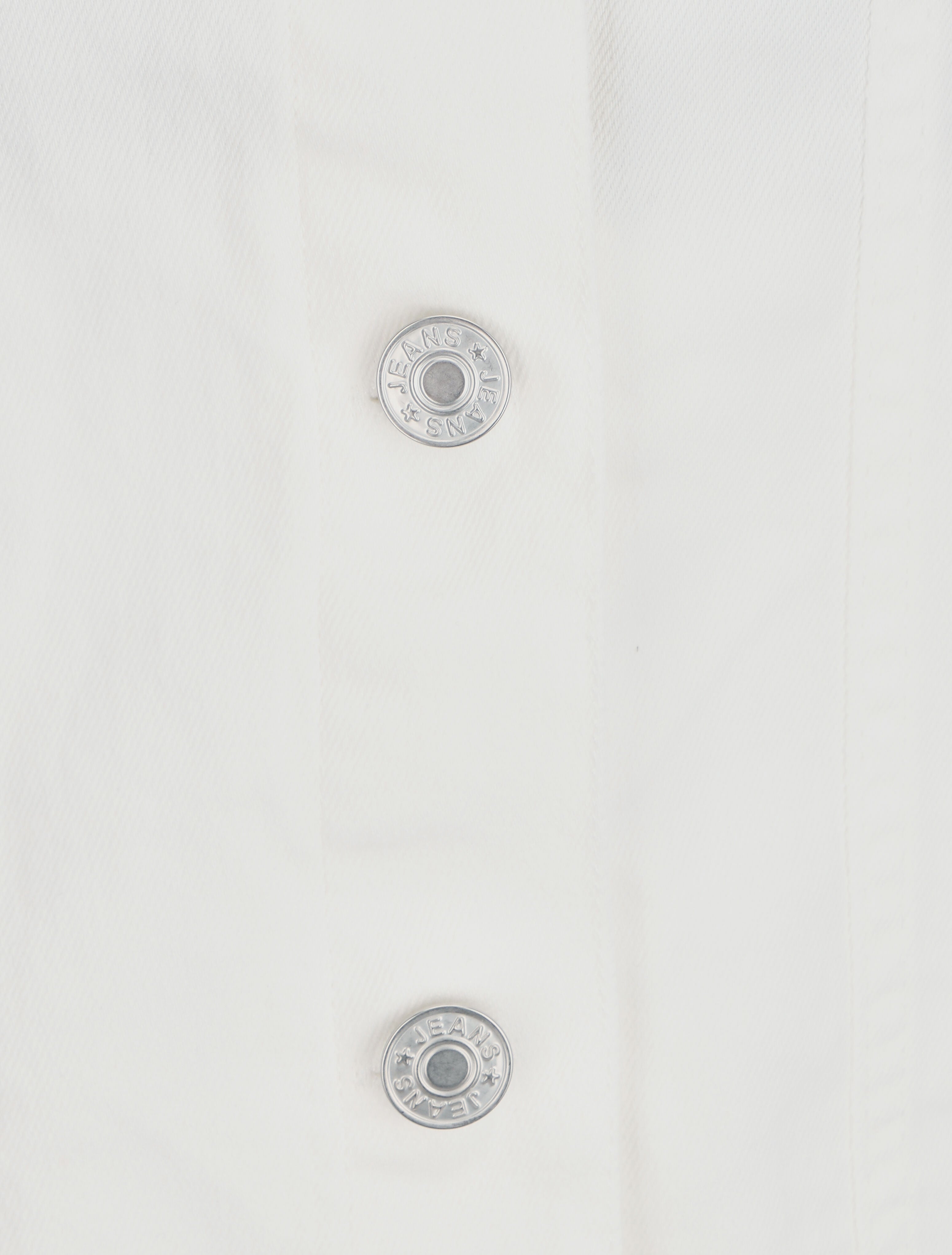 Veste oversize en jean basique - Blanc - 3