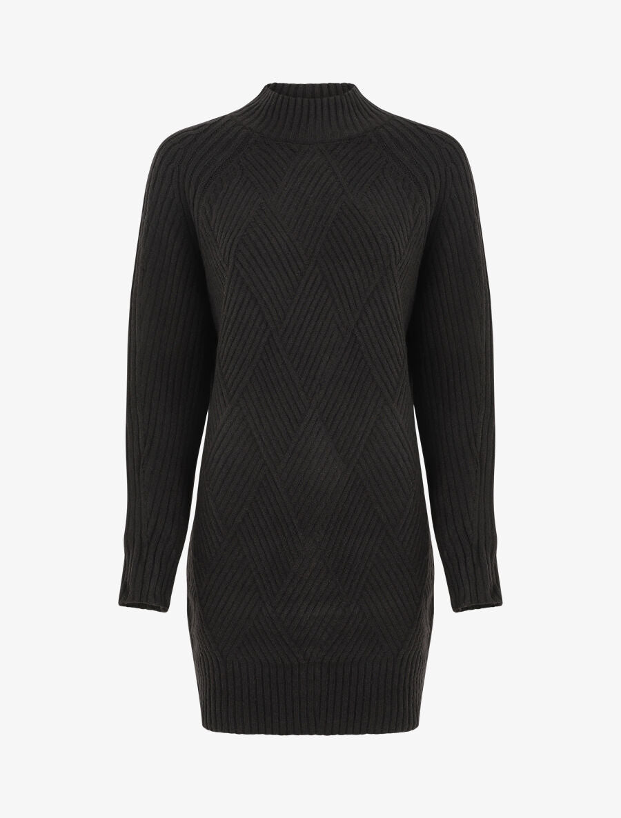 Robe pull à col montant - Noir - 5