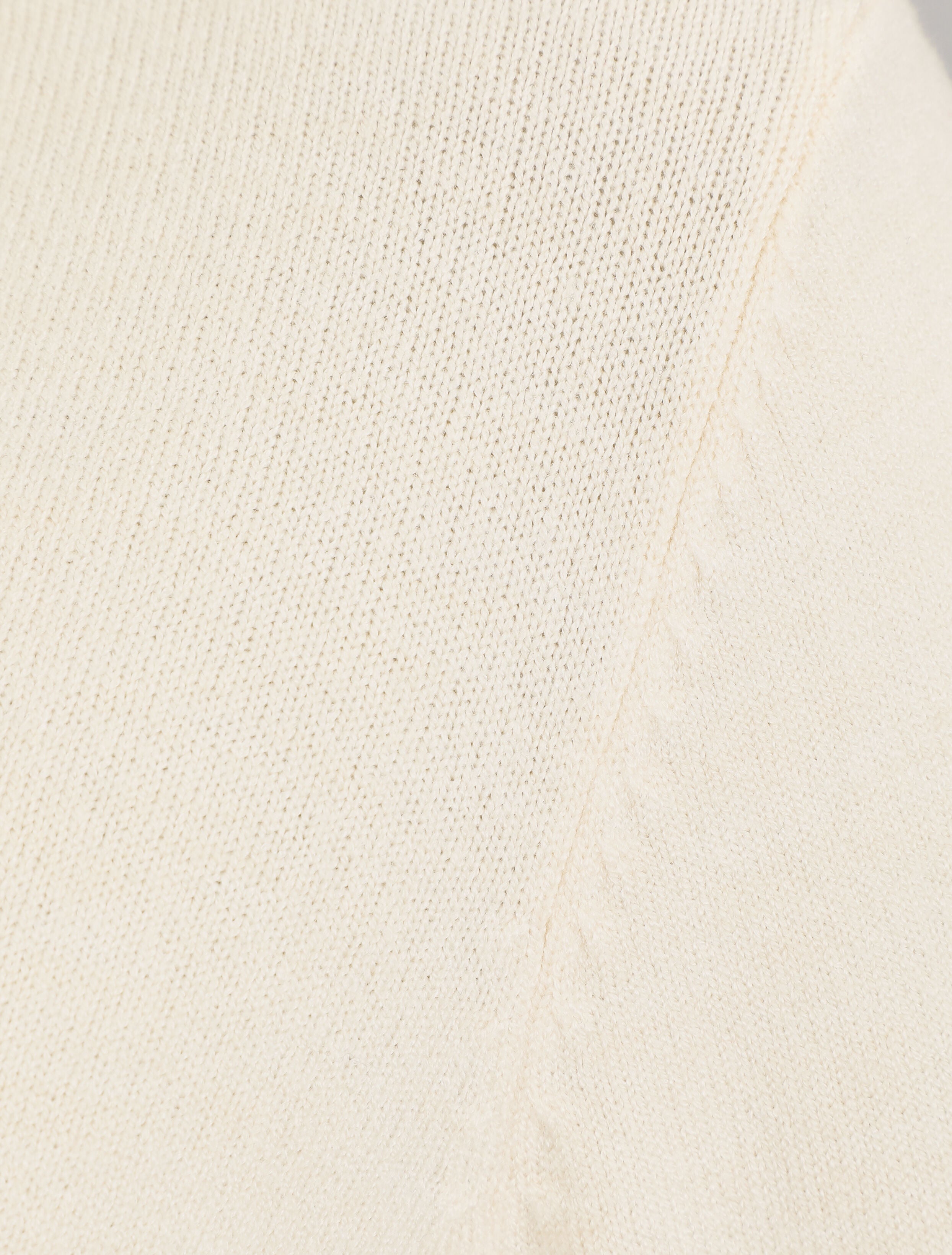 Pull fin en cachemire mélangée à col V - Beige - 3