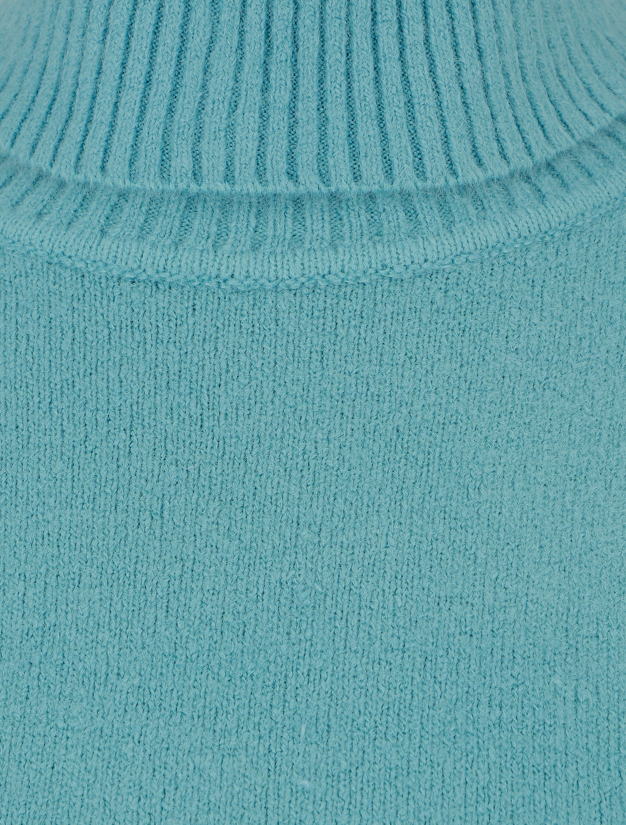 Pull col roulé en laine mélangée - Bleu clair - 3