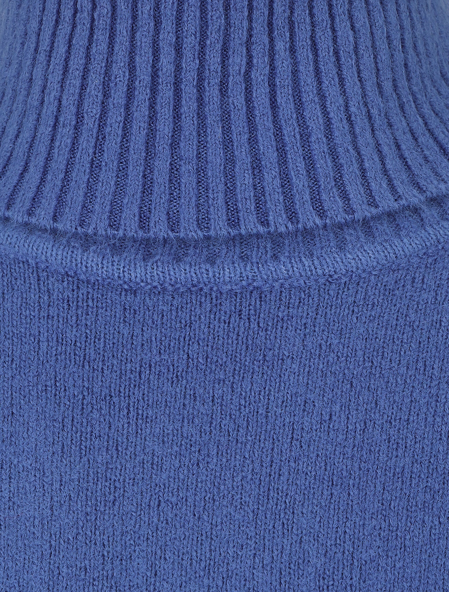 Pull col roulé en laine mélangée - Bleu - 3