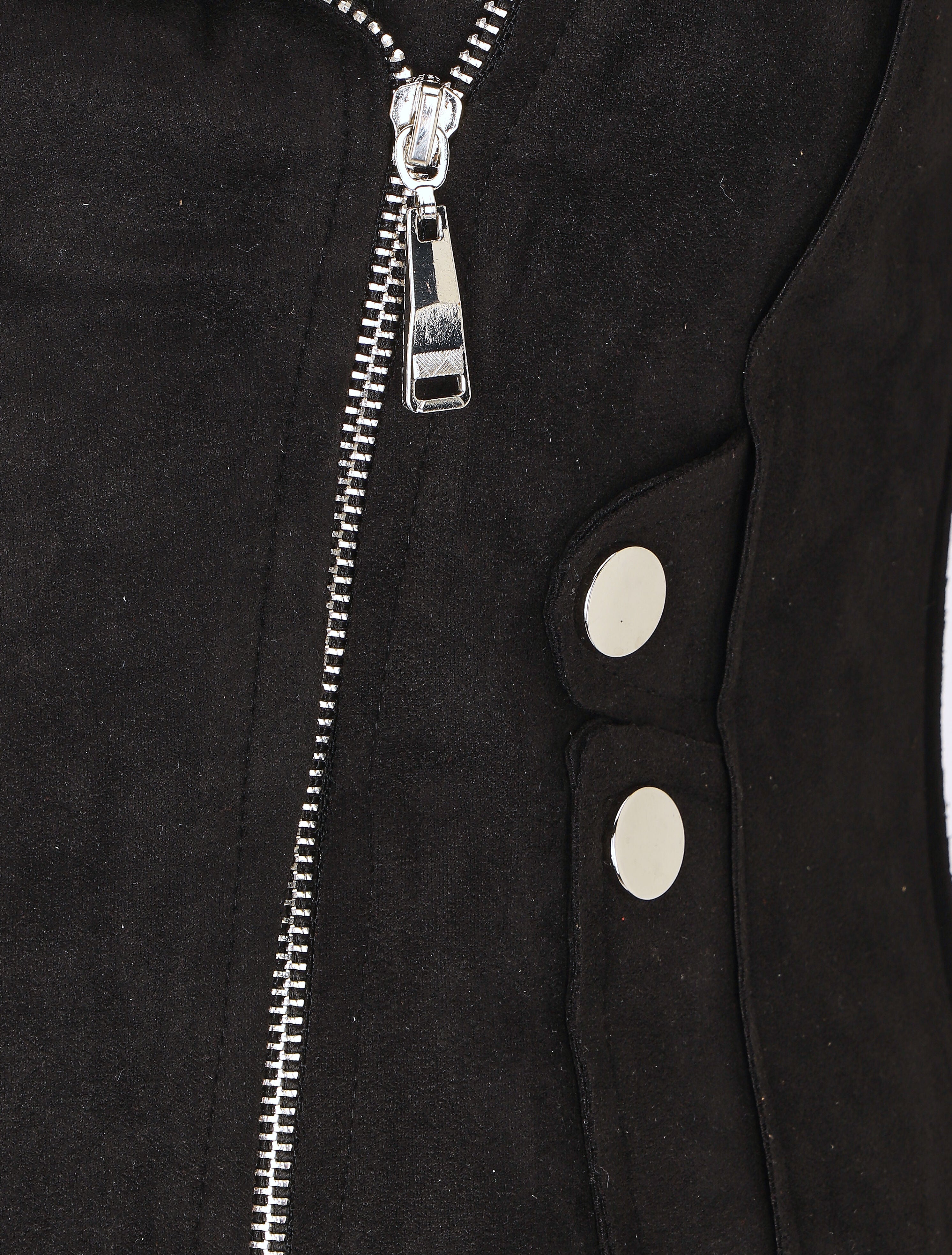 Veste en suédine style perfecto - Noir - 3