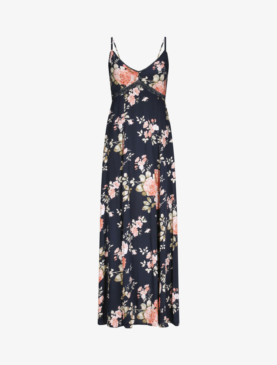 Robe longue à imprimé fleurs d&