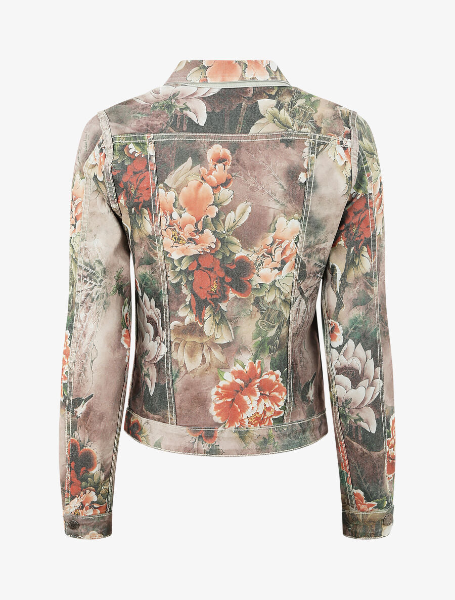 Veste réversible à imprimé fleuri - Kaki - 4