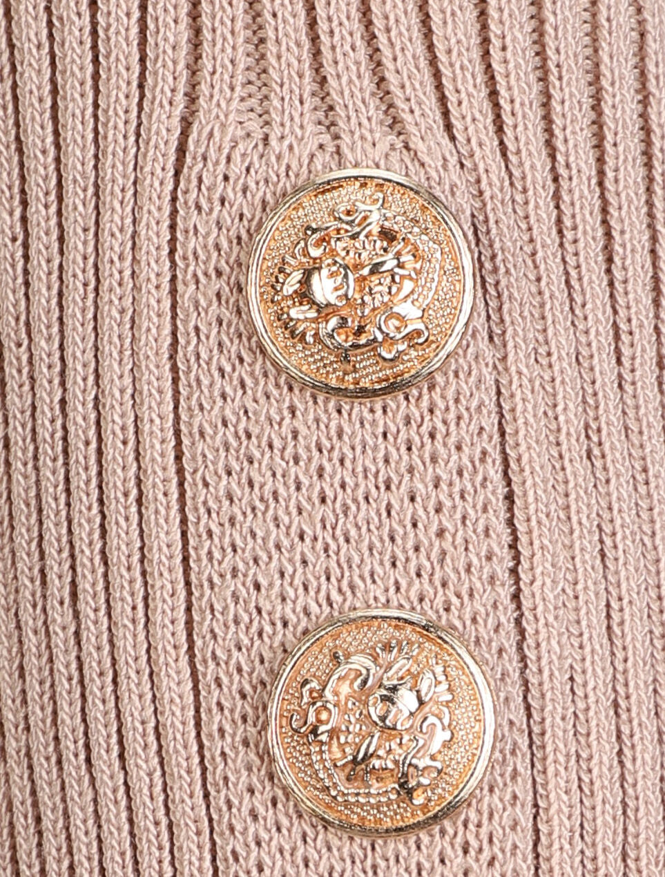 Top en maille côtelée ajusté uni à col en coeur - Beige - 3