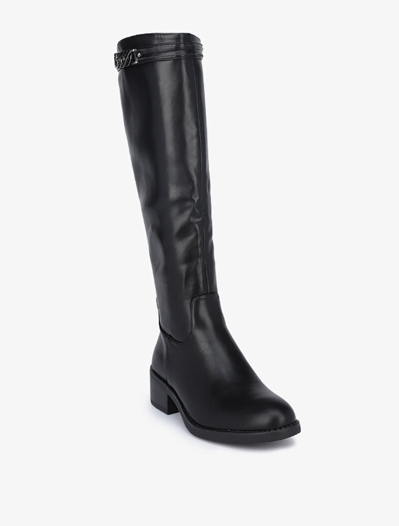 Bottes à sangles style chaîne - Noir - 2