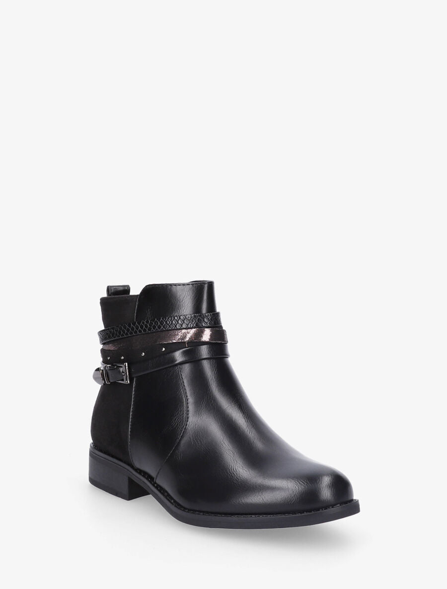 Bottines plates bi-matière - Noir - 2