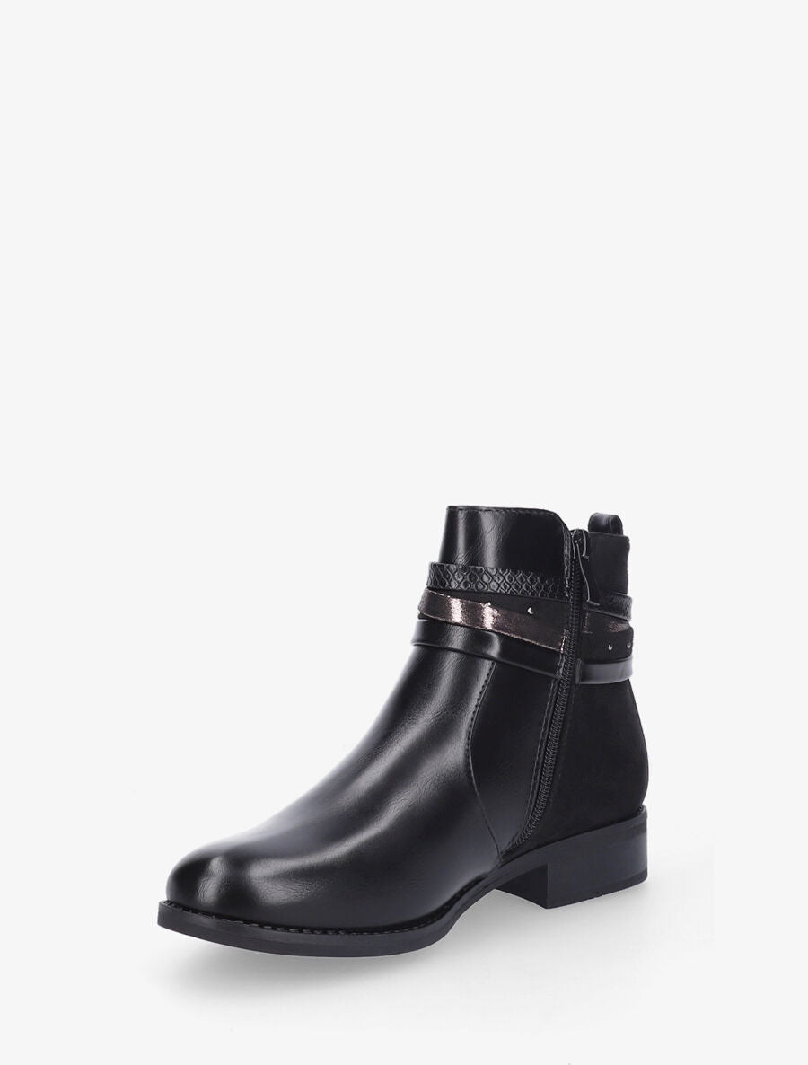 Bottines plates bi-matière - Noir - 3