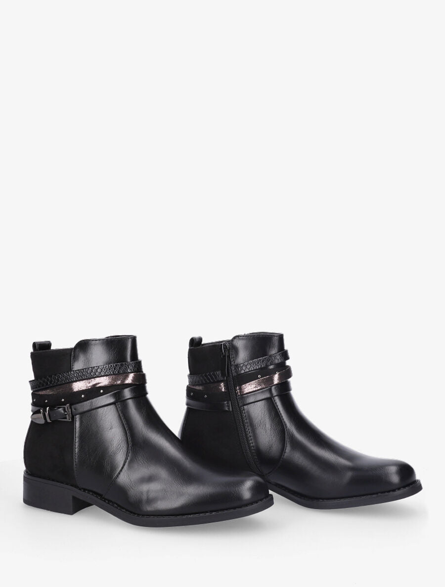Bottines plates bi-matière - Noir - 4
