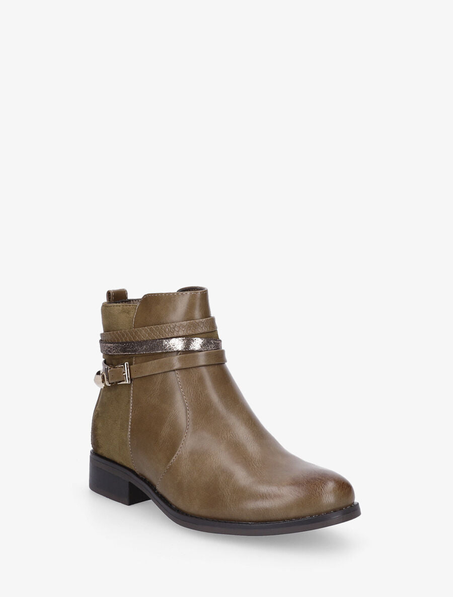 Bottines plates bi-matière - Taupe - 2