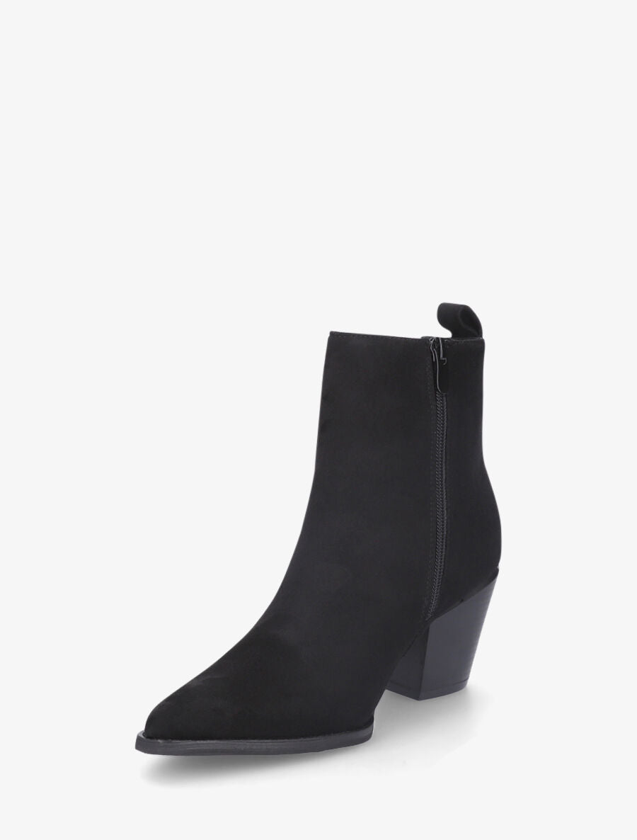 Bottines unies style santiags - Noir - 3