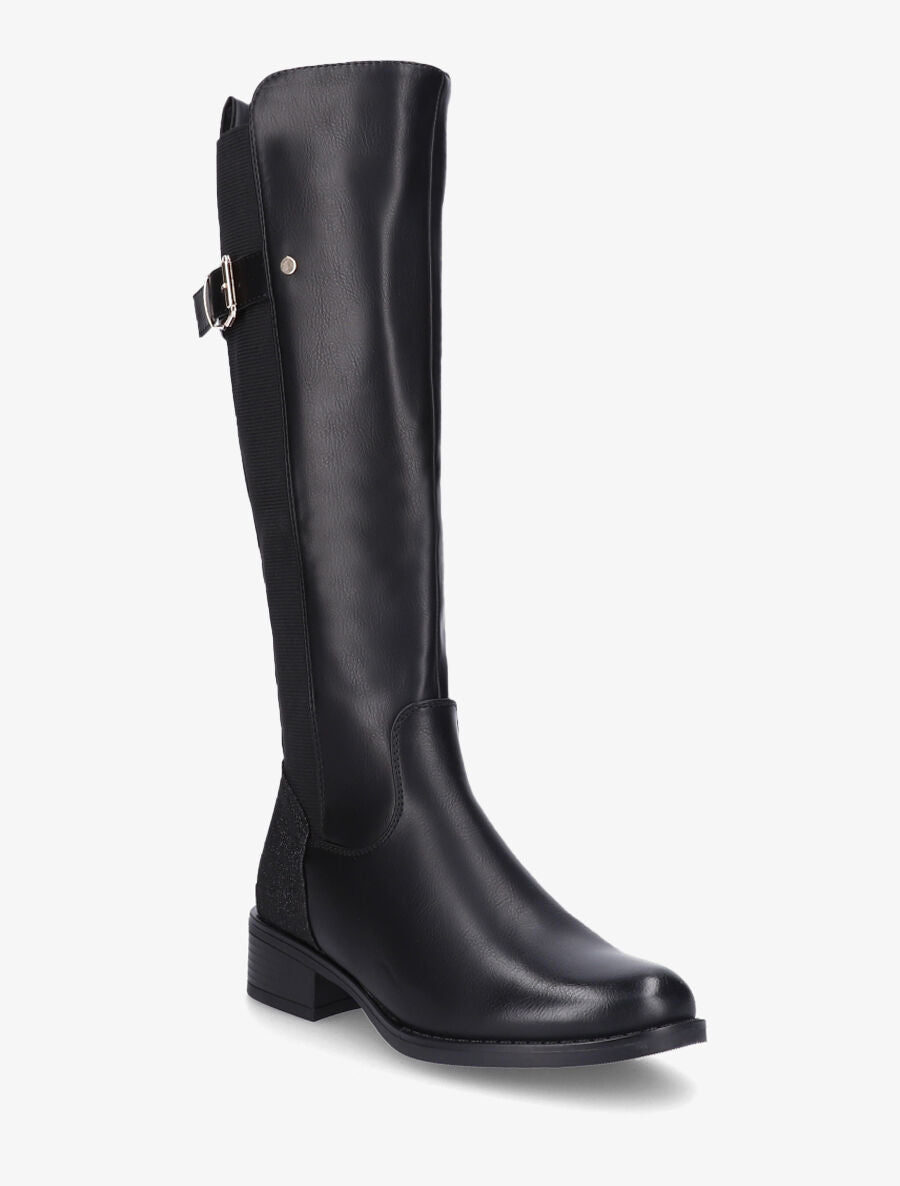 Bottes élastiquées à contrefort pailleté - Noir - 2