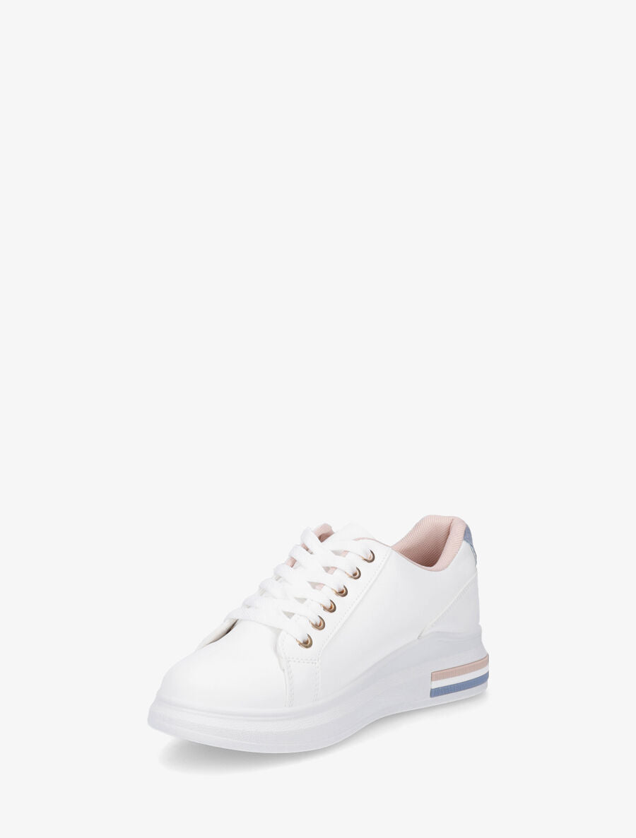 Sneakers à contrefort en suédine - Rose - 3