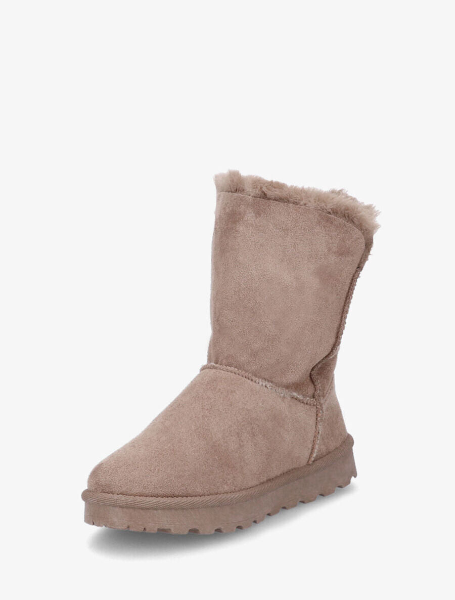 Bottines fourrées à fermeture zippée - Taupe - 3