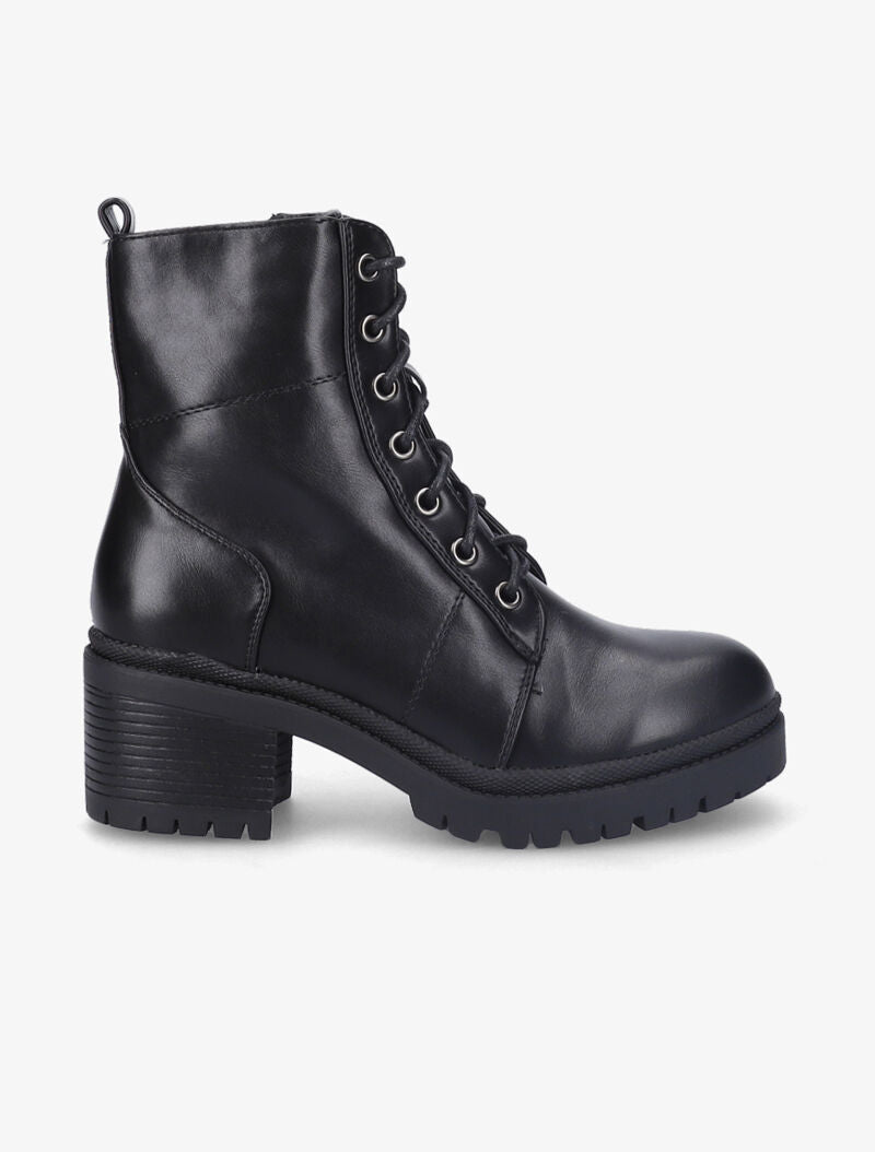 Bottines montantes à talon bloc - Noir - 1