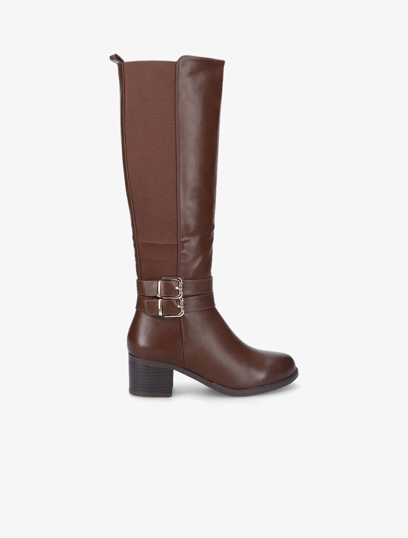 Bottes cavalières à talon - Marron - 7