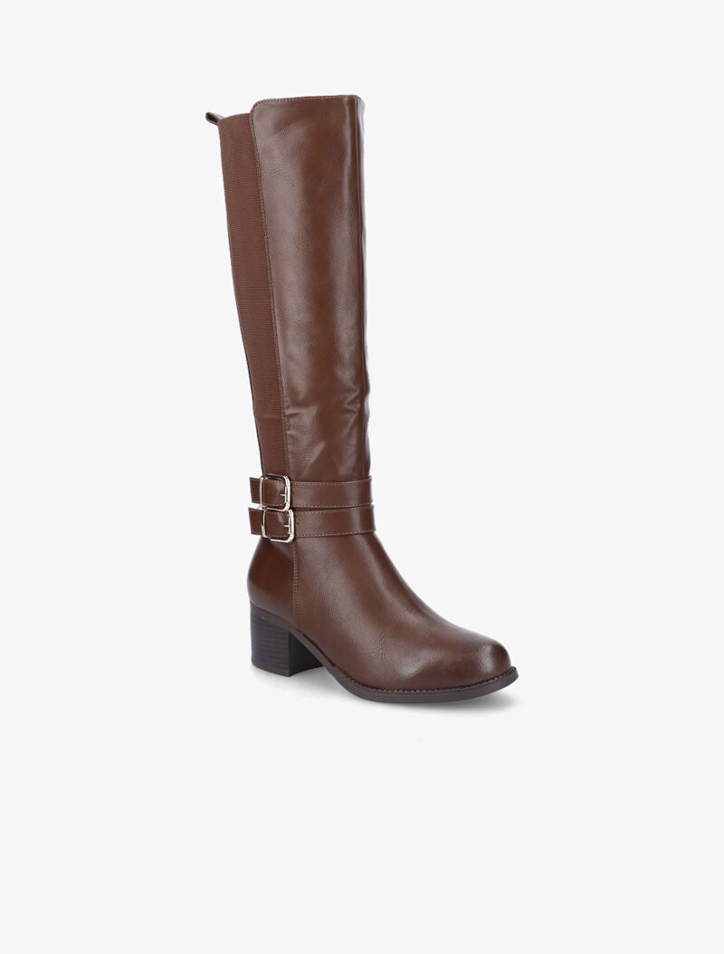 Bottes cavalières à talon - Marron - 4