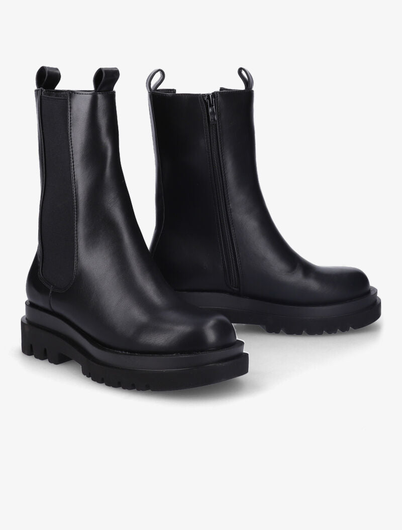 Bottines montantes à plateforme crantée - Noir - 5