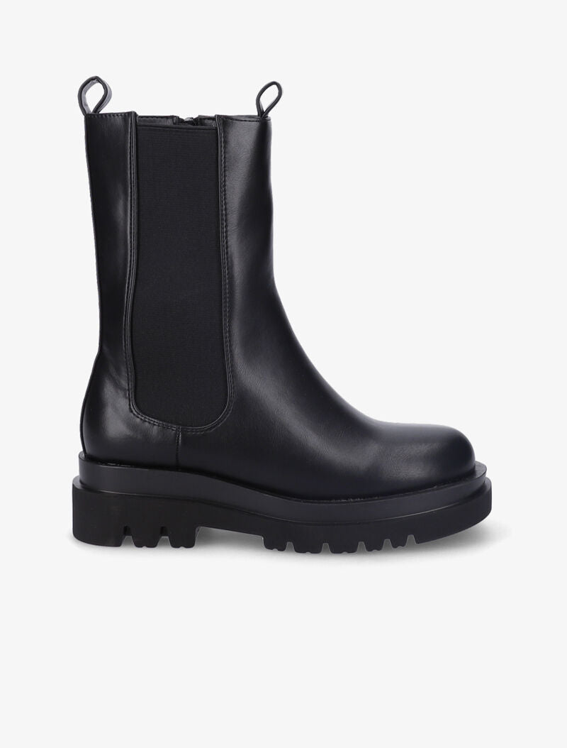 Bottines montantes à plateforme crantée - Noir - 2