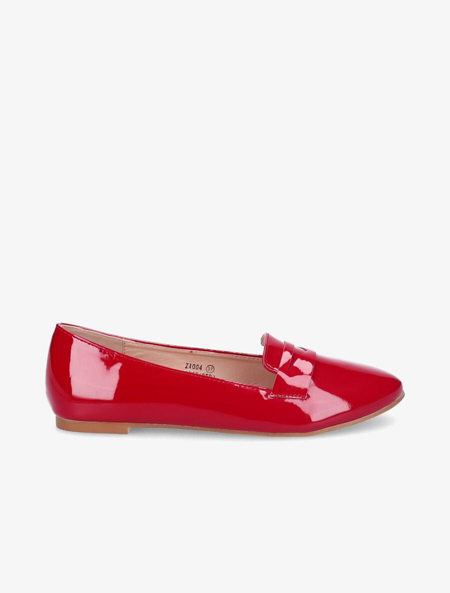Slippers vernis - Rouge - 1