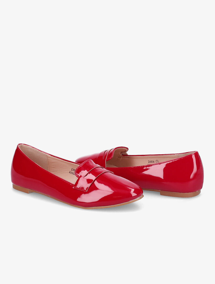 Slippers vernis - Rouge - 4