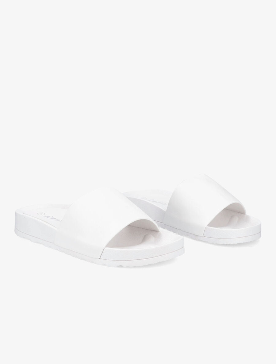 Claquettes classiques en simili - Blanc - 4