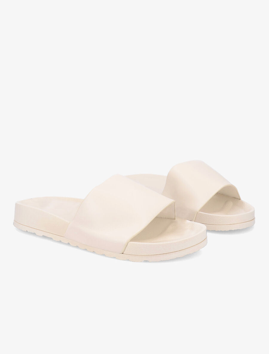 Claquettes classiques en simili - Beige - 4
