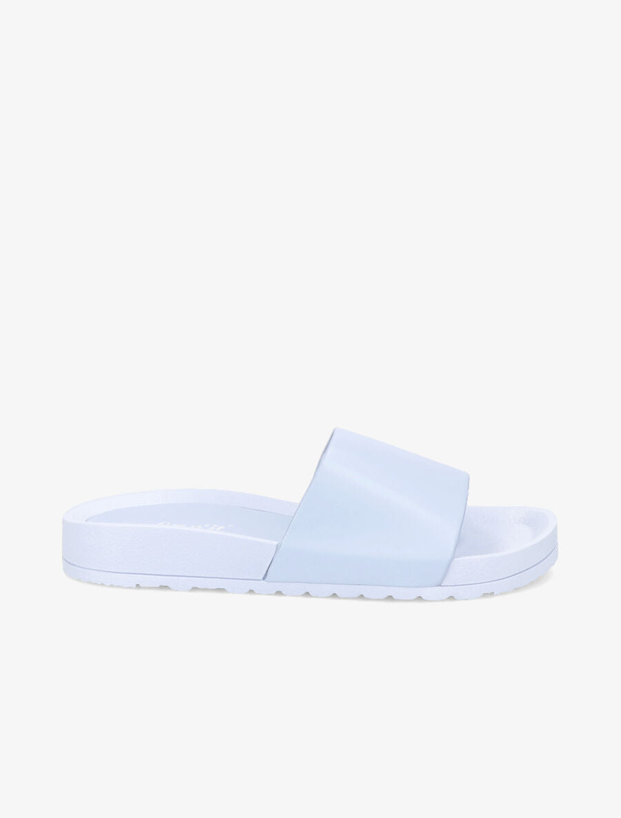 Claquettes classiques en simili - Bleu ciel - 2